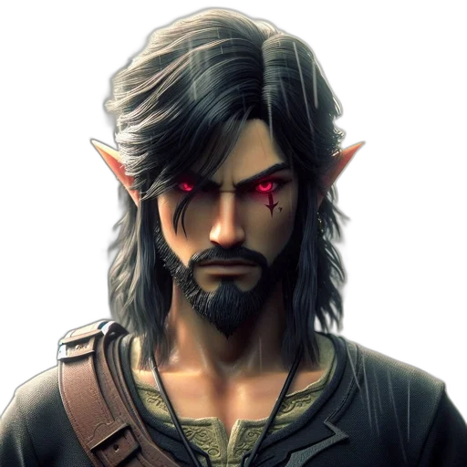face, fantasy art, concept art, photorealistic transparent PNG cut-out