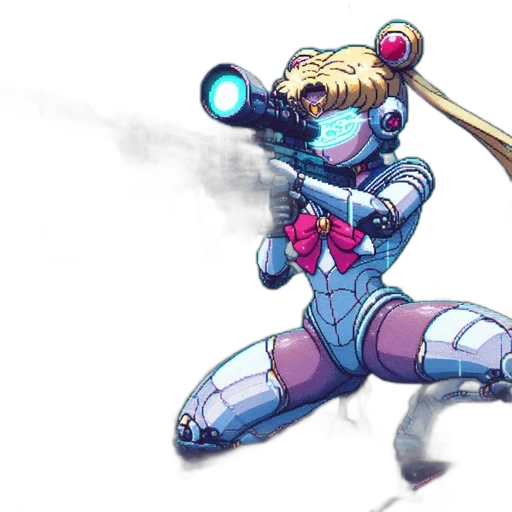 robot, weapon, staff, concept art transparent PNG cut-out