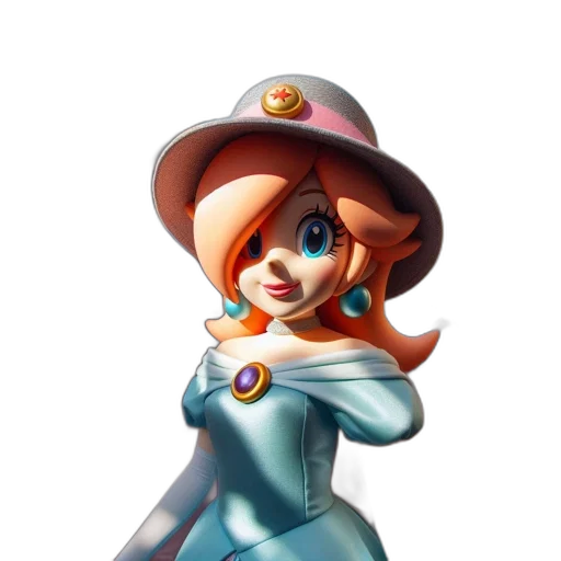 staff, hat, dress, 3d render transparent PNG cut-out