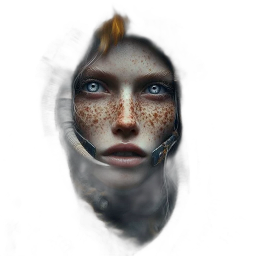 face, mask, robot, creature transparent PNG cut-out