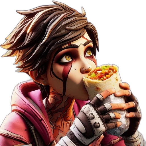 food, face, concept art, comic book art transparent PNG cut-out