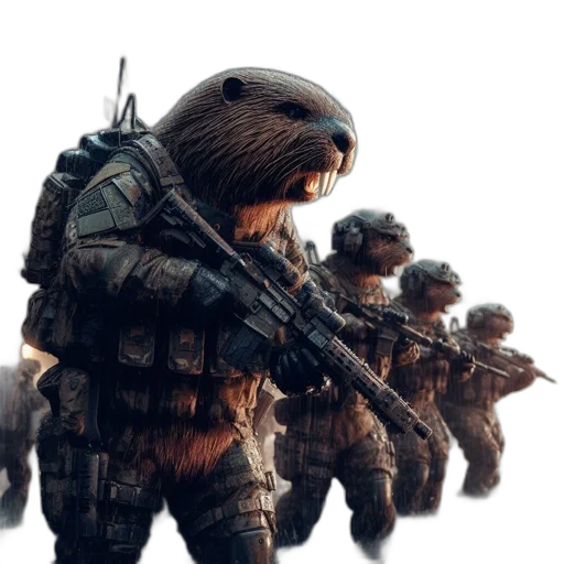 animal, weapon, concept art, 3d render transparent PNG cut-out