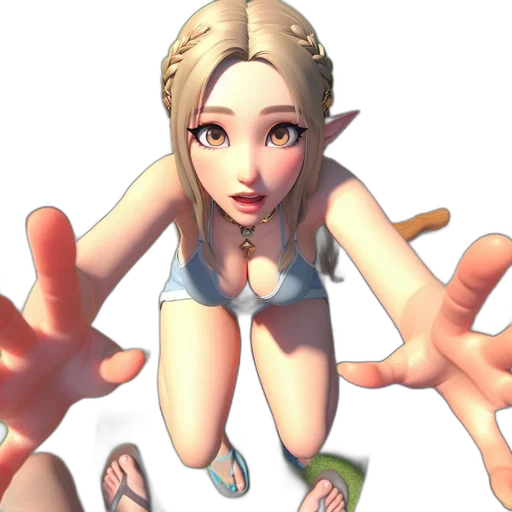 face, staff, creature, dress transparent PNG cut-out