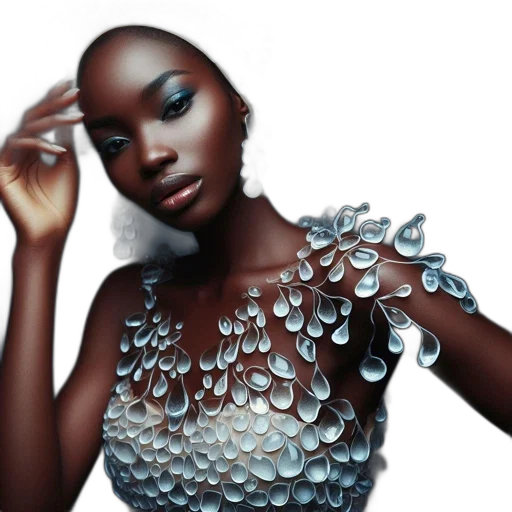 jewelry, dress, photorealistic, 3d render transparent PNG cut-out