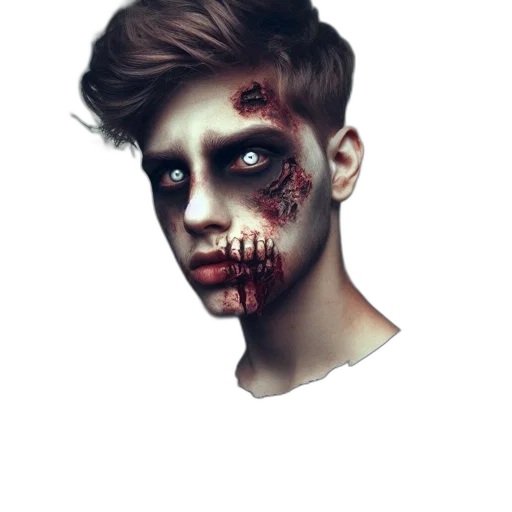 face, mask, creature, watercolor transparent PNG cut-out