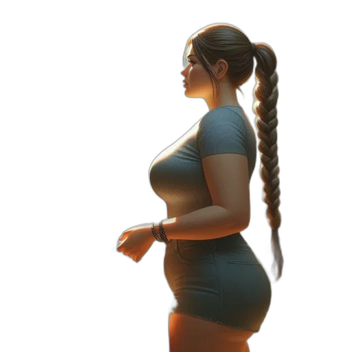 dress, staff, hair, concept art transparent PNG cut-out