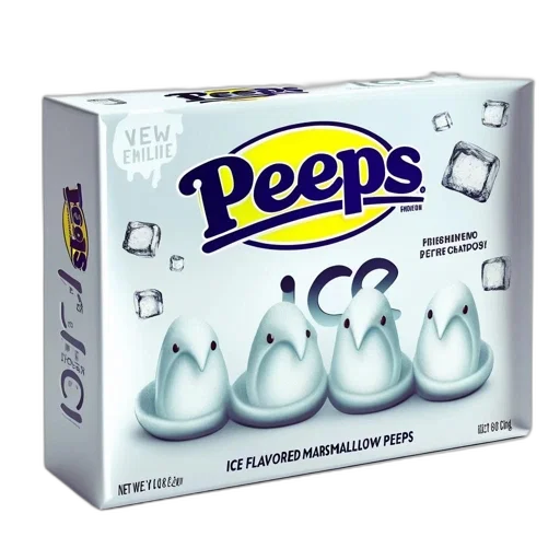 peeps, ice, packaging, features transparent PNG cut-out