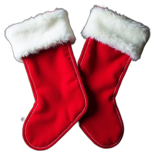 shoes, two, red, christmas transparent PNG cut-out