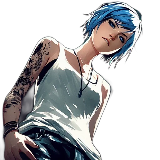dress, staff, face, comic book art transparent PNG cut-out
