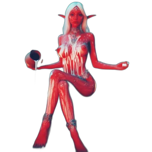 staff, creature, mask, dress transparent PNG cut-out
