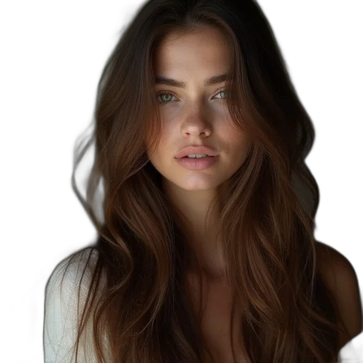 hair, face, dress, crown transparent PNG cut-out