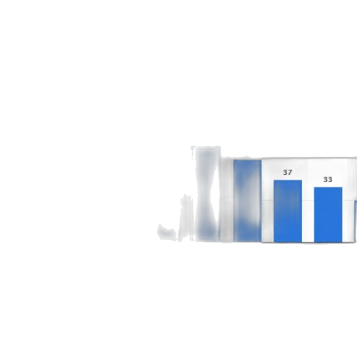 3d render, blue, bar, chart transparent PNG cut-out