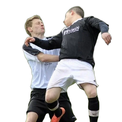 two, soccer, players, action transparent PNG cut-out