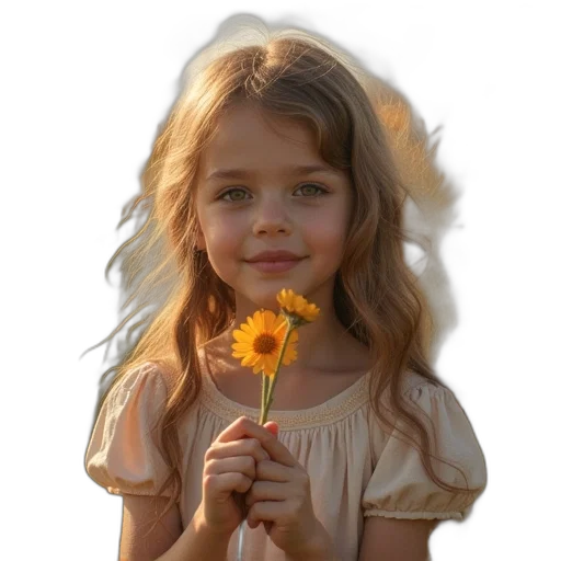 flower, face, dress, crown transparent PNG cut-out