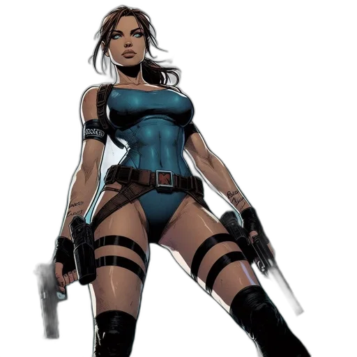 comic book art, concept art, cartoon, cyberpunk transparent PNG cut-out