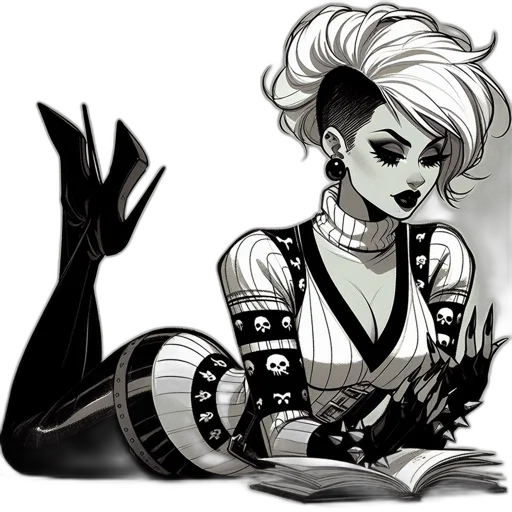 comic book art, cyberpunk, concept art, fantasy art transparent PNG cut-out