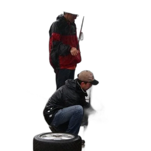 staff, hat, umbrella, jacket transparent PNG cut-out