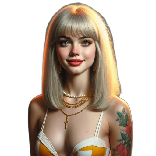 dress, jewelry, fantasy art, comic book art transparent PNG cut-out