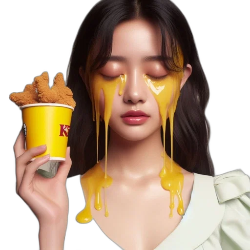 food, crown, face, photorealistic transparent PNG cut-out