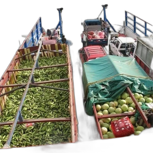 food, boat, full, bananas transparent PNG cut-out