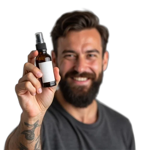 bottle, hair, face, weapon transparent PNG cut-out