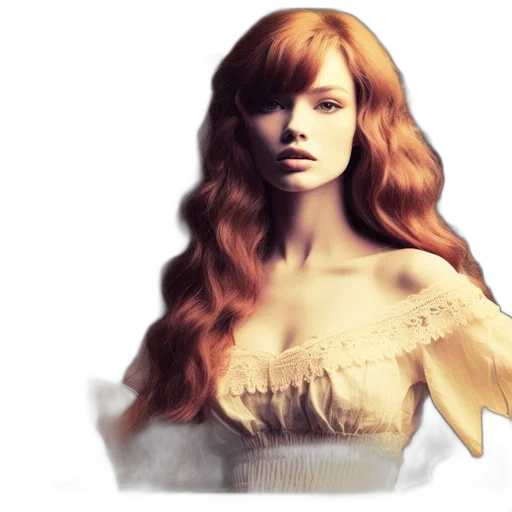 dress, hair, crown, fantasy art transparent PNG cut-out
