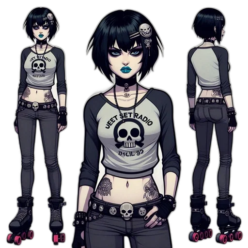 concept art, comic book art, cartoon, cyberpunk transparent PNG cut-out