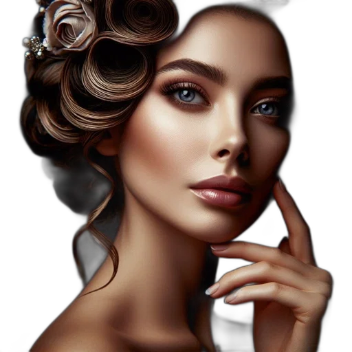 face, crown, jewelry, hair transparent PNG cut-out