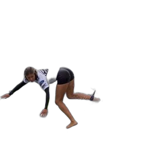 creature, female, surfer, white transparent PNG cut-out