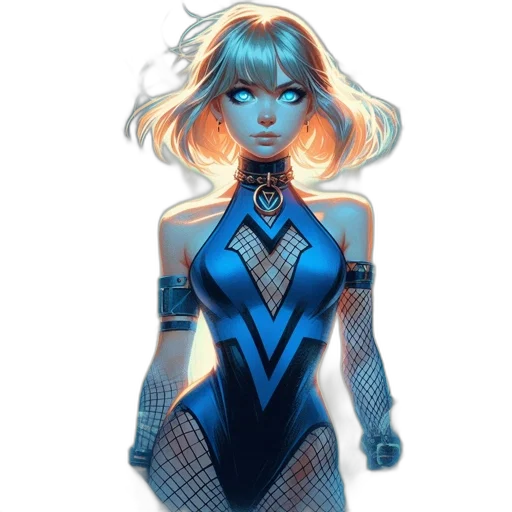 dress, robot, comic book art, concept art transparent PNG cut-out