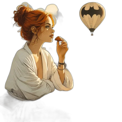 concept art, comic book art, fantasy art, watercolor transparent PNG cut-out