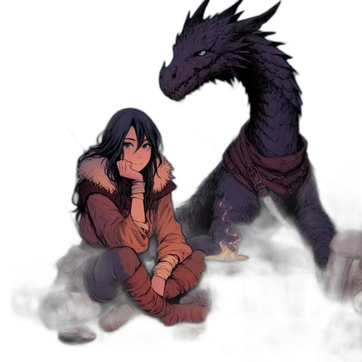 dragon, creature, animal, fantasy art transparent PNG cut-out