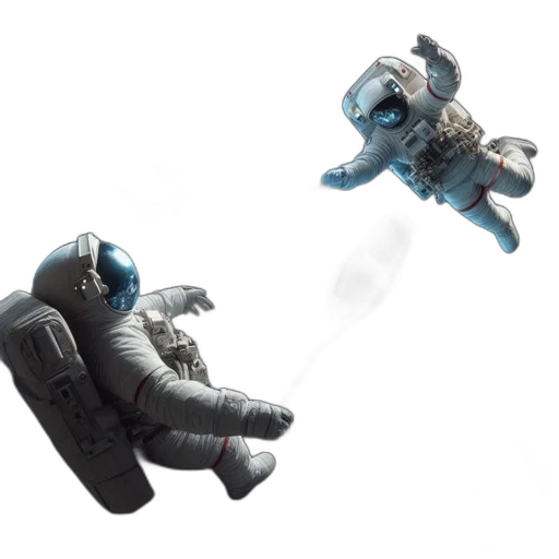 robot, concept art, 3d render, outer space transparent PNG cut-out