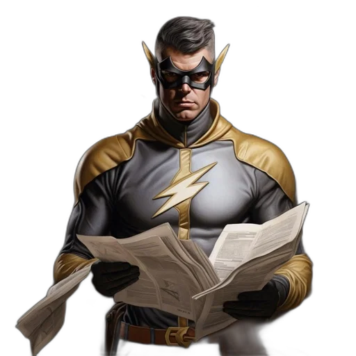 comic book art, concept art, fantasy art, superhero transparent PNG cut-out