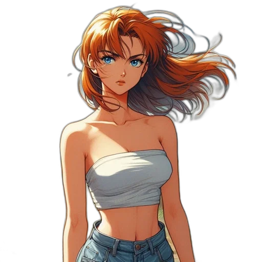 dress, jacket, weapon, anime transparent PNG cut-out
