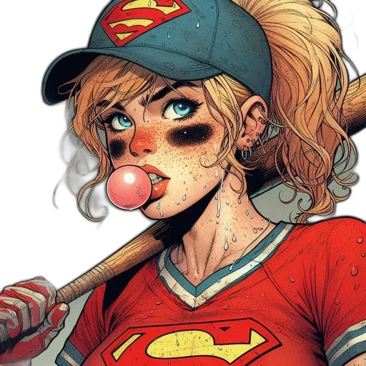 face, comic book art, cartoon, concept art transparent PNG cut-out