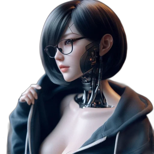 robot, jacket, face, mask transparent PNG cut-out