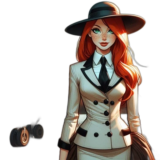 staff, hat, jacket, dress transparent PNG cut-out
