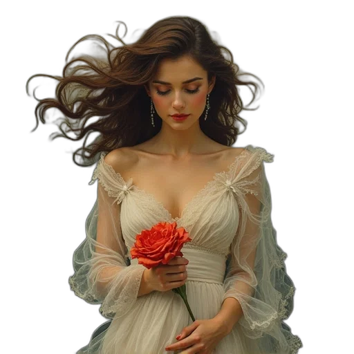dress, flower, jewelry, crown transparent PNG cut-out