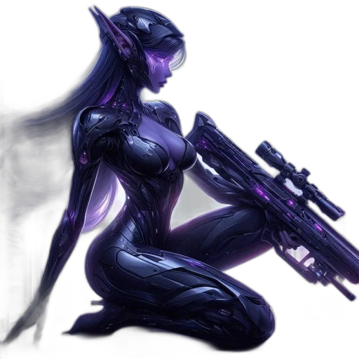 weapon, robot, concept art, cyberpunk transparent PNG cut-out