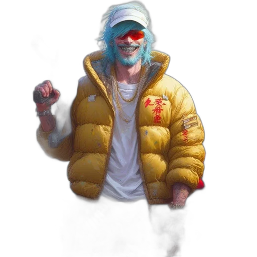 jacket, face, mask, robot transparent PNG cut-out