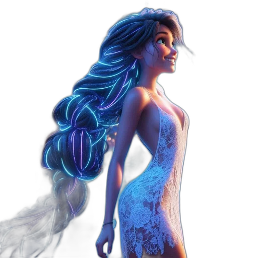 dress, hair, concept art, fantasy art transparent PNG cut-out