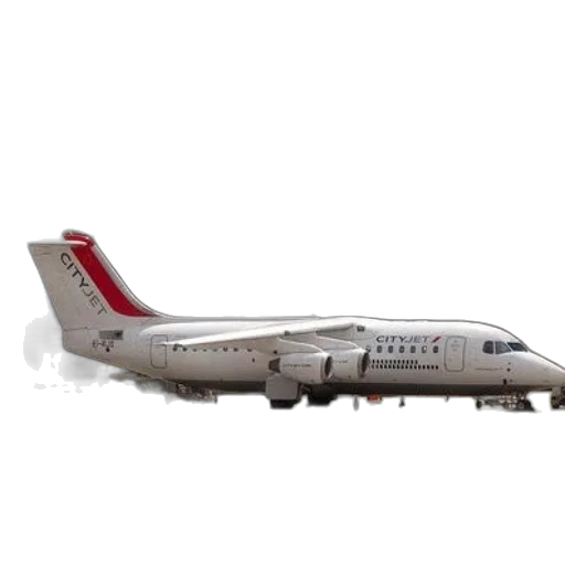 3d render, cityjet, airplane, parked transparent PNG cut-out