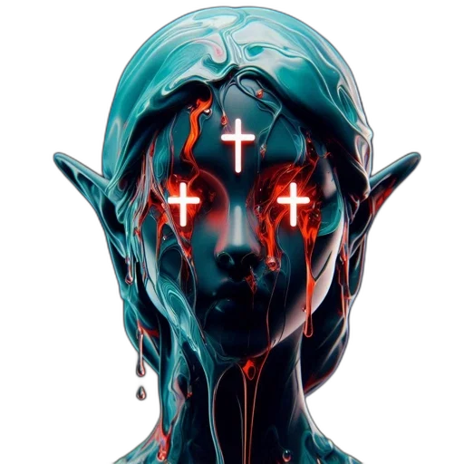 face, mask, creature, robot transparent PNG cut-out