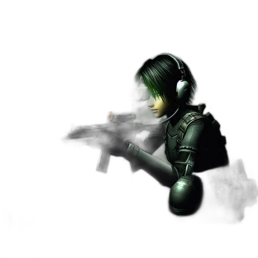weapon, jacket, staff, mask transparent PNG cut-out