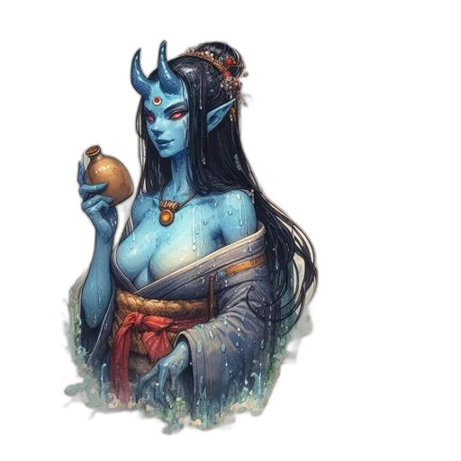 jewelry, fantasy art, concept art, watercolor transparent PNG cut-out