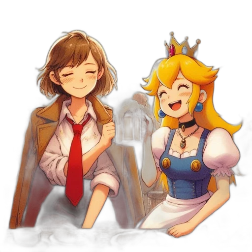 crown, staff, dress, watercolor transparent PNG cut-out