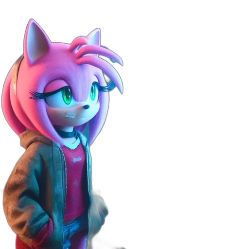 jacket, staff, robot, creature transparent PNG cut-out