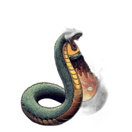 dragon, animal, creature, staff transparent PNG cut-out