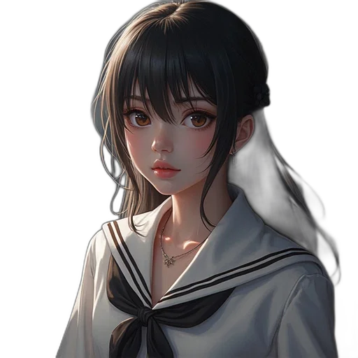 face, dress, staff, creature transparent PNG cut-out